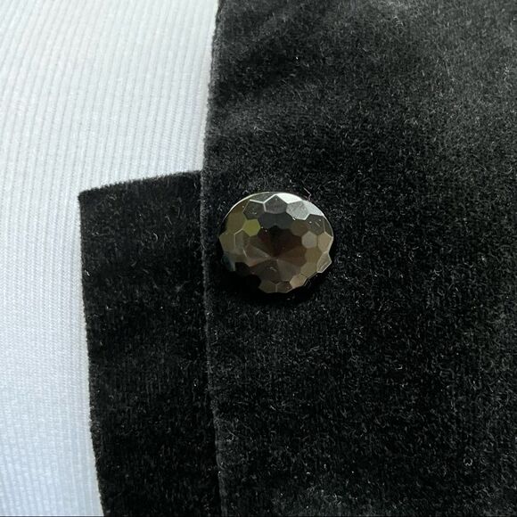 Vintage Prairie Goth? Black Velvet & Red Plaid Two Piece Maxi Skirt And Jacket S - Picture 9 of 14